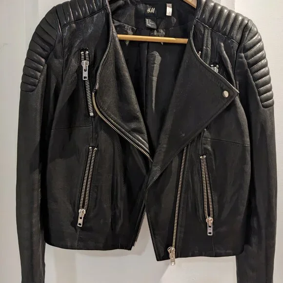 H&M real leather jacket - Picture 3 of 6